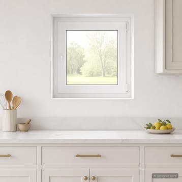vidaXL Kleur binnenkant kelderraam Wit RISOR 70 x 70 cm, Verzenden