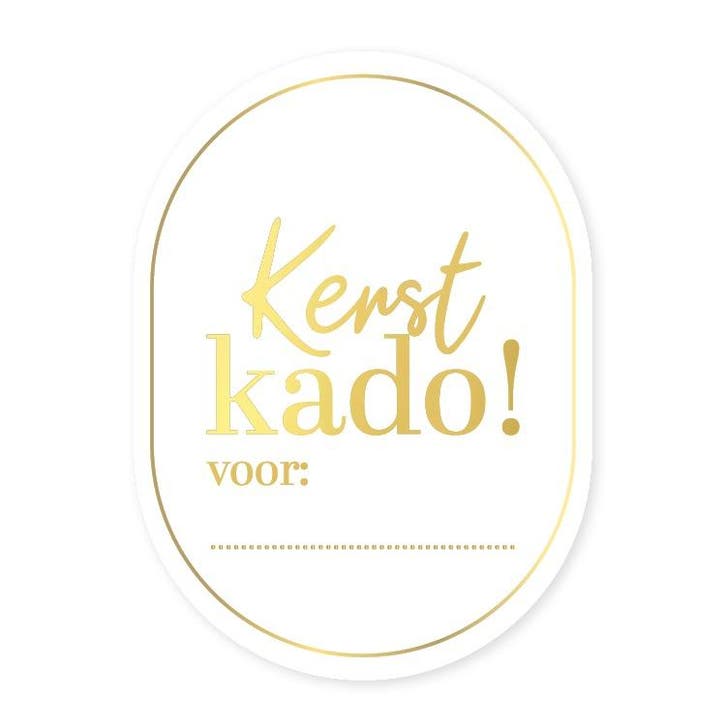 30x Sticker Kerst Kado! voor: .... - Goudfolie -, Hobby & Loisirs créatifs, Autocollants & Images, Envoi