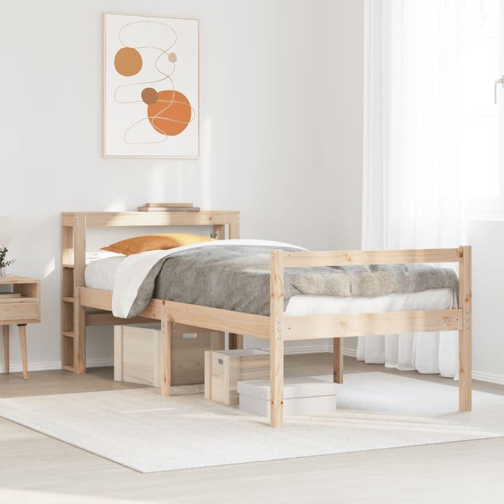 vidaXL Seniorenbed met hoofdbord massief grenenhout 90x190, Maison & Meubles, Chambre à coucher | Lits, Envoi