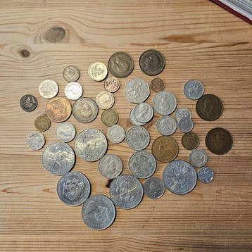 Wereld. 4.4 kg 1850s/1990s in album, various metals and