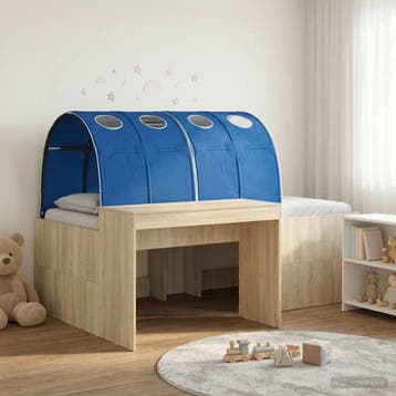 vidaXL Bedframe met tunnel 3 st Sonoma eiken en blauw, Verzenden, Nieuw