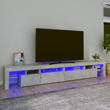 vidaXL Tv-meubel met LED-verlichting 260x36,5x40 cm, Verzenden
