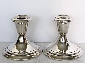 GORHAM - Kaarsenhouder sterling zilver kandelaars (2) - .925, Antiek en Kunst, Antiek | Zilver en Goud