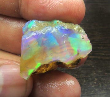 Natuurlijke Ethiopische Welo-Kristalopal in ruwe vorm, Verzamelen, Mineralen en Fossielen