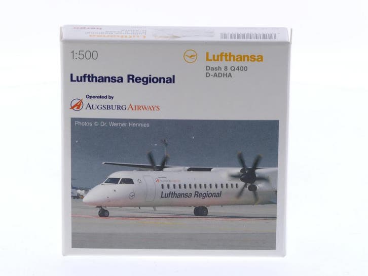 Schaal 1:500 Herpa 510172 Lufthansa Regional Dash 8 Q400..., Hobby & Loisirs créatifs, Modélisme | Avions & Hélicoptères, Enlèvement ou Envoi