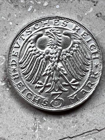 Duitsland, Weimar Republiek 3 Reichsmark 1928 D / Albrecht