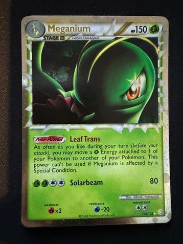 Pokémon - 1 Card - Meganium 109/123 Foil - Heart Gold Soul, Nieuw