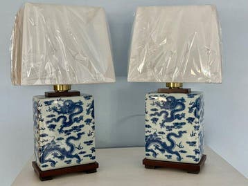 Ralph Lauren - Lamp (2) - Hout, porselein. - Luxe RL