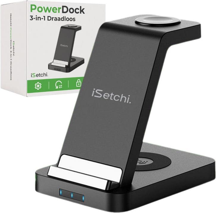 2dekans | iSetchi Draadloos 3-in-1 Oplaadstation -, Telecommunicatie, Mobiele telefoons | Telefoon-opladers, Ophalen of Verzenden