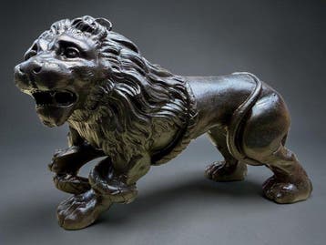 XL Victorian Lion and Serpent - sculptuur, 3,65 Kg - 14 cm -