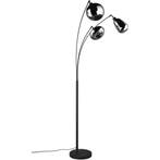 LED Vloerlamp Trion Lina - 3-lichts Mat Zwarte Metalen & Gla, Verzenden, Nieuw