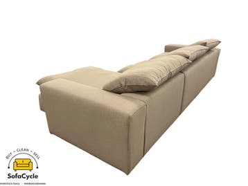 Hoekzetel beige, diepe zit, brede leuningen, rechts – nieuw, Huis en Inrichting, Verzenden, Nieuw