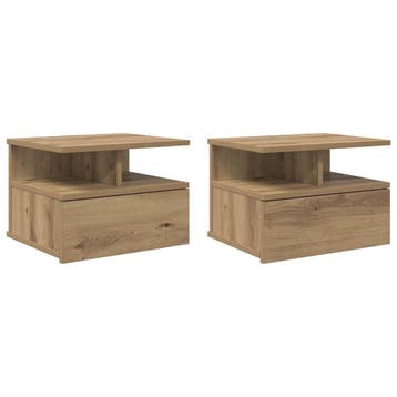 Eiken Nachtkastjes | Retour deal | Knallerprijs, Huis en Inrichting, Slaapkamer | Nachtkastjes, Minder dan 45 cm, Verzenden, Zo goed als nieuw