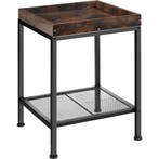 tectake Bijzettafel Rochester 41,5x41x56cm - Industrieel hou, Huis en Inrichting, Tafels | Bijzettafels, Verzenden, Nieuw