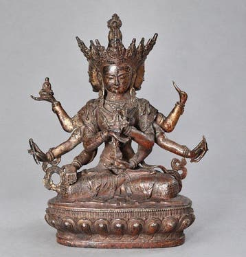 Beeld, Statue of Ushnisha Vijaya - 20 cm - Koper