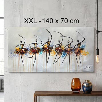 Monika Spiewak - Dancing - Oil Painting Stretched On The