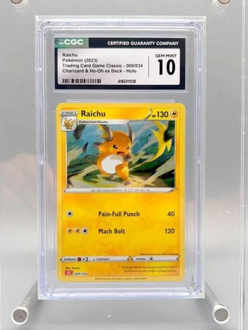 Pokémon Graded card - Raichu Holo - CGC 10 - Sword & Shield, Hobby en Vrije tijd, Verzamelkaartspellen | Pokémon, Nieuw
