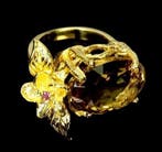 Zonder minimumprijs - Ring Zilver - Citrine Kwaliteit IF &, Handtassen en Accessoires, Ringen, Nieuw