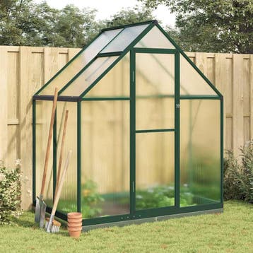 vidaXL Tuinkas met basisframe 169x114x202 cm aluminium groen, Verzenden