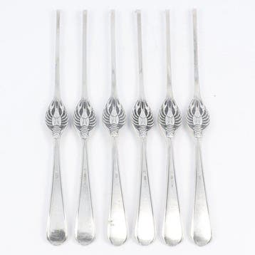 BSF - Kreeftvorken - Vork (6) - .800 zilver, Antiek en Kunst