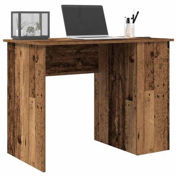 vidaXL Bureau 100x55x75 cm bewerkt hout oud houtkleurig, Verzenden