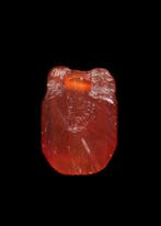 Égypte ancienne, période tardive Cornaline Amulette à tête, Antiquités & Art