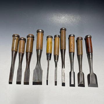 Tataki Oire Nomi | Bench Chisels Carving w/Roll Case -