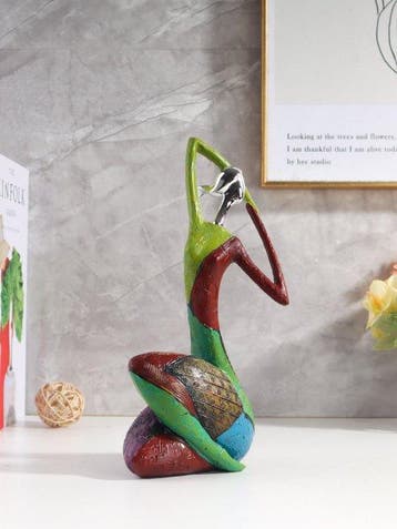 Decoratief ornament - Abstract Colorful Woman Sculpture –