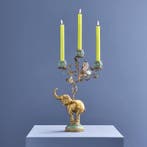WERNS - Petit bougeoir XL 47 cm, porte-bougies Éléphant,