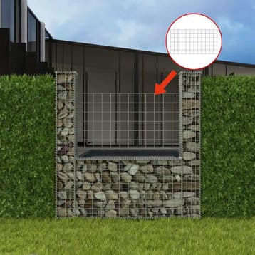vidaXL Gabion mand U-vormig 160x20x150 cm staal, Jardin & Terrasse, Verzenden