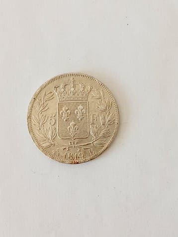 France. Louis XVIII. 5 Francs 1819-B, Rouen (Sans prix de