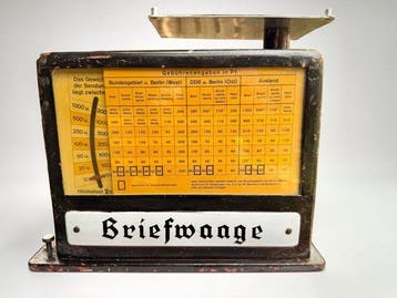 1936 Double-Sided German Post Office Letter Scale - Bizerba