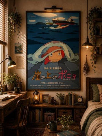 Hayao Miyazaki - Ponyo on the Cliff by the Sea — Original, Verzamelen, Nieuw