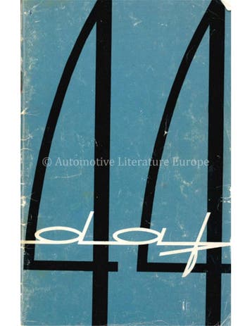 1967 DAF 44 INSTRUCTIEBOEKJE NEDERLANDS, Ophalen of Verzenden