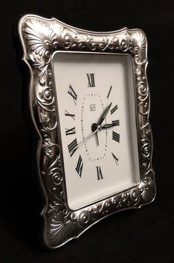 Réveil de bureau avec alarme - - Argent 925 - 2000-2010 -, Antiquités & Art, Antiquités | Argent & Or