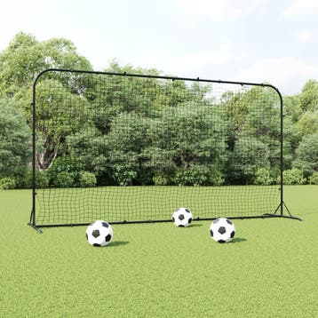 vidaXL Voetbal rebounder 366x90x183 cm HDPE zwart, Sport en Fitness, Verzenden, Nieuw