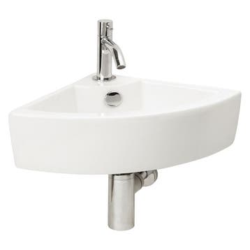 Hoek fonteinset Differnz Keres 32.5x32.5x12.5 cm Keramiek, Ophalen of Verzenden, Nieuw, Chroom, Overige typen