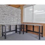 Werkbank hoekopstelling met MDF-RVS werkblad OPRUIMING, Ophalen of Verzenden