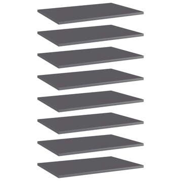 vidaXL Wandschappen 8 st 60x40x1,5 cm bewerkt hout hoogglans, Huis en Inrichting, Woonaccessoires | Wandplanken en Boekenplanken