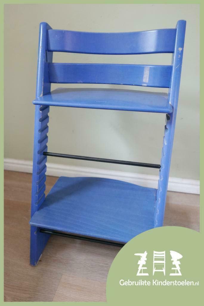 GEBRUIKTE: Stokke Tripp Trapp blauw bleu triptrap, Enfants & Bébés, Chaises pour enfants, Envoi