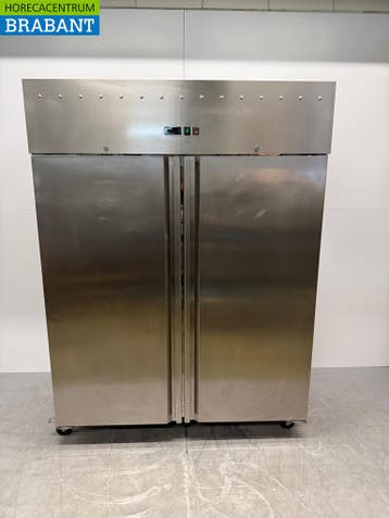 Armoire réfrigérée à double porte en acier inoxydable, 1410, Verzenden