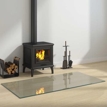 vidaXL Glazen haardplaat Transparant 120 x 60 cm Glas, Verzenden, Nieuw