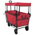 vidaXL Opvouwbare Handtrolley Rood 105 x 56,5 x 116 cm, Verzenden