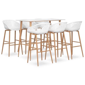 vidaXL 7-delige Barset wit, Huis en Inrichting, Verzenden, Nieuw