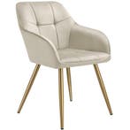 tectake Eetkamerstoel Marilyn, fluweellook, gecapitonneerd -, Verzenden, Nieuw