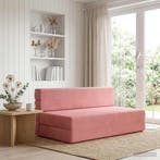 vidaXL Vouwbare Sofa Bed Roze 152 x 86,5 x 60 cm Stof, Verzenden, Nieuw