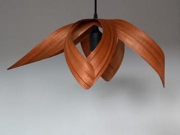 Lampe à suspendre - Placage naturel en bois de pommier