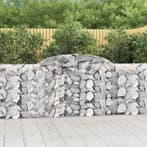 vidaXL Schanskorven 15 st gewelfd 300x30x100/120 cm ijzer, Verzenden