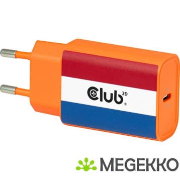 CLUB3D 30 Watt USB-C WK oranje oplader, Computers en Software, Verzenden, Nieuw