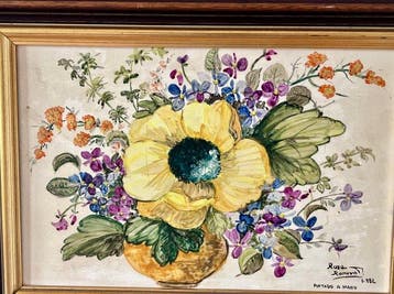 Miroir mural - Noyer - Mur espagnol artisanal